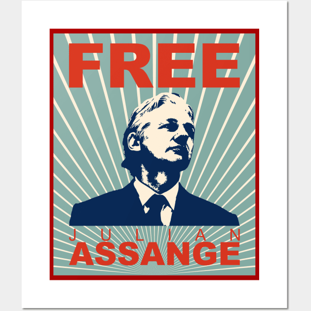 Free Julian Assange Wall Art by Renegade Rags